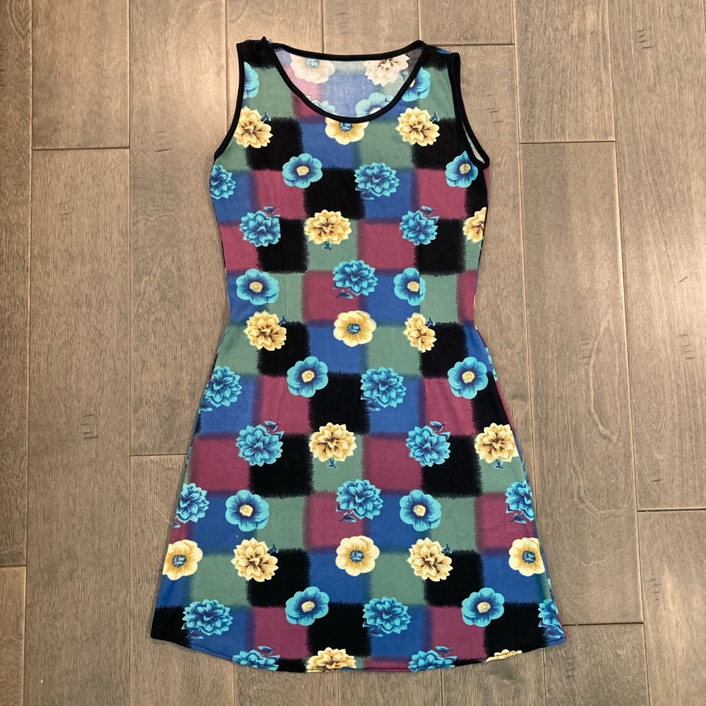 Retro Checkerboard Mini Dress